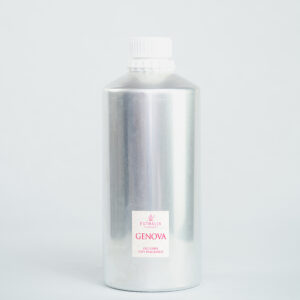 Fragranza Genova: Refill da 2500ml in bottiglia di alluminio per diffusore di fragranze Euthalia Fragrances. Design essenziale e pratico, perfetto per ricaricare diffusori di ambienti con una fragranza persistente.
